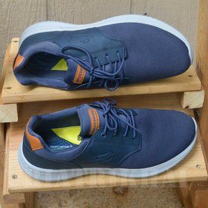 Navy Skechers men shoes